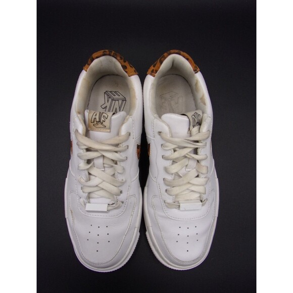 Nike Shoes Womens 7.5 Air Force 1 Pixel SE White Leopard Sneakers CV8481-100 - Picture 5 of 13